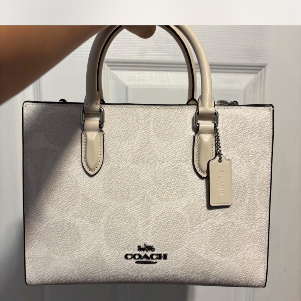 Coach Cream Leather Satchel
